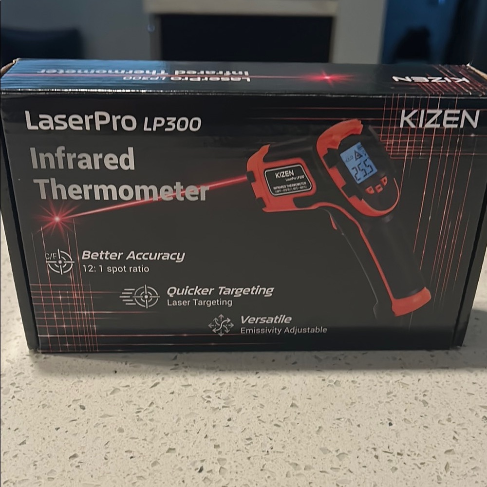 LaserPro LP300 Infrared Thermometer - Black and Red